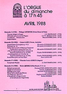 Günter Lade - Konzert Paris, Notre-Dame 1988